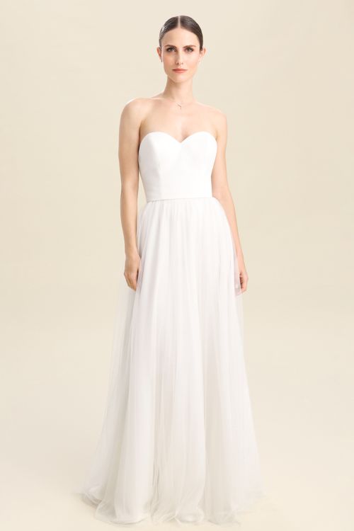 Long bridal skirt made of high-quality chiffon